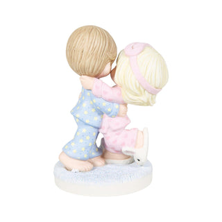 Precious Moments: Couple Kissing in PJs Figurine