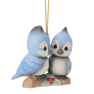 Precious Moments: Bluejay Couple Hanging Ornament sparkle-castle