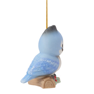Precious Moments: Bluejay Couple Hanging Ornament sparkle-castle