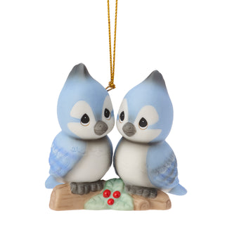 Precious Moments: Bluejay Couple Hanging Ornament sparkle-castle