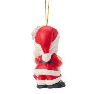 Precious Moments: Santa & Mrs. Claus Kissing Hanging Ornament sparkle-castle