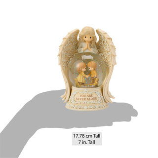 Precious Moments: Guardian Angel Musical Snow Globe sparkle-castle