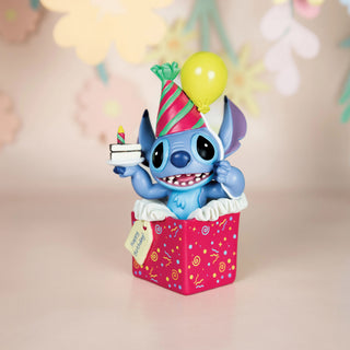 Precious Moments Disney: Stitch in Birthday Present Figurine sparkle-castle
