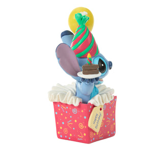 Precious Moments Disney: Stitch in Birthday Present Figurine sparkle-castle