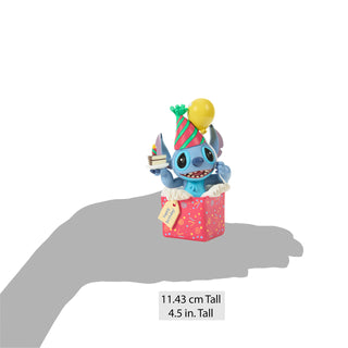 Precious Moments Disney: Stitch in Birthday Present Figurine sparkle-castle