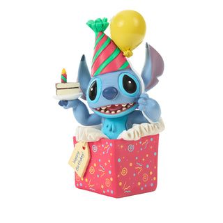 Precious Moments Disney: Stitch in Birthday Present Figurine sparkle-castle