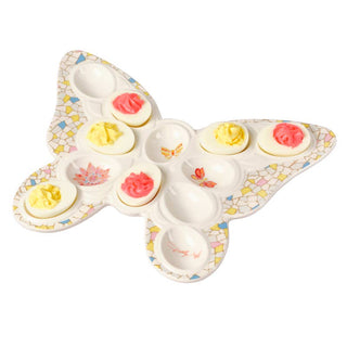 Dolly Parton Jwled Mosaic 12In Butterfly Egg Plate Rm sparkle-castle