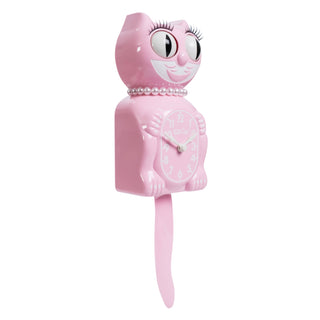 Bubblegum Pink Lady Kit-Cat Klock sparkle-castle