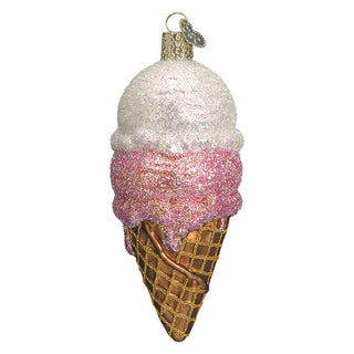 Old World Christmas Two Scoop Ice Cream Cone Ornament sparkle-castle