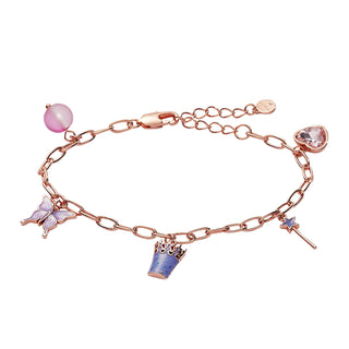 Alex and Ani: The Wizard of Oz™ Good Witch Charm Bracelet: Rose Gold sparkle-castle