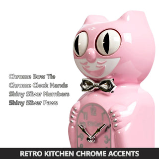 Kit-Cat Klock: Retro Pink Kitchen Edition Clock sparkle-castle