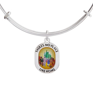 Alex and Ani: The Wizard of Oz™ "There's No Place Like Home" Bangle: Silver sparkle-castle