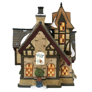 Department 56 Dickens Snow Village: The Partridge & Pear sparkle-castle