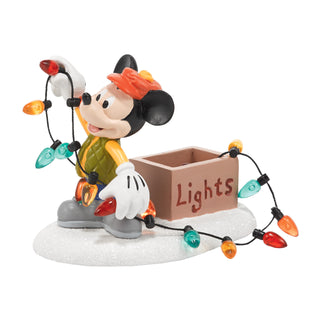 Department 56 Mickey's Merry Christmas Village Accessory: Mickey Lights Up Christmas sparkle-castle