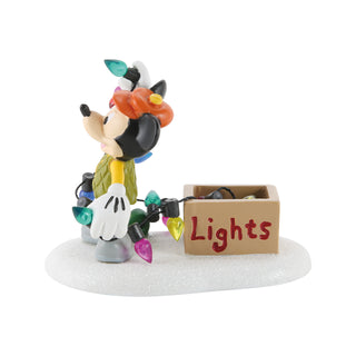 Department 56 Mickey's Merry Christmas Village Accessory: Mickey Lights Up Christmas sparkle-castle