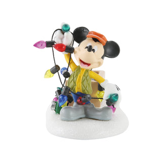 Department 56 Mickey's Merry Christmas Village Accessory: Mickey Lights Up Christmas sparkle-castle