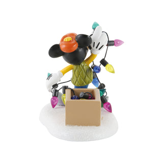Department 56 Mickey's Merry Christmas Village Accessory: Mickey Lights Up Christmas sparkle-castle