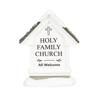 Department 56 Original Snow Village: Holy Family Church, Set of 2 sparkle-castle