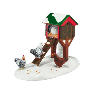 Department 56 Cross Product Village Accessory: Mistletoe Farm Chicken House sparkle-castle