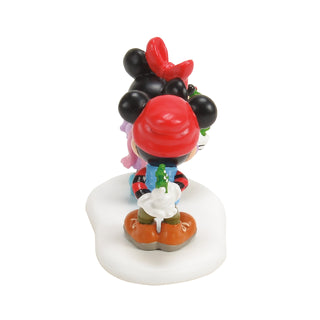 Department 56 Disney Snow Village Accessory: Mickey's Mistletoe Surprise sparkle-castle