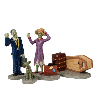 Lemax Spooky Town Halloween Village Accessory: Going Our Way?, Set of 4 sparkle-castle
