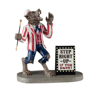 Lemax Spooky Town Halloween Village Accessory: Carnival Barker sparkle-castle