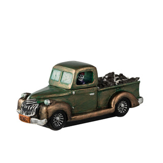 Lemax Spooky Town Halloween Village Accessory: Spookytown Garbage Truck sparkle-castle