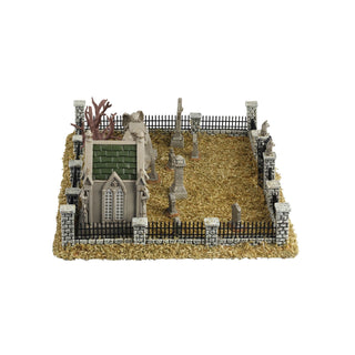 Lemax Spooky Town Halloween Village Accessory: Haunted Souls Graveyard sparkle-castle
