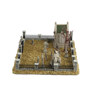 Lemax Spooky Town Halloween Village Accessory: Haunted Souls Graveyard sparkle-castle