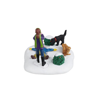 Lemax Vail Village Accessory: Snow Angel's Best Friend sparkle-castle