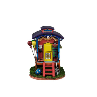 Lemax Carnival Village Accessory: Friendly The Clown Caravan sparkle-castle