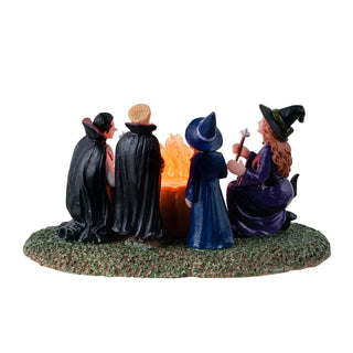 Lemax Spooky Town Halloween Village Accessory: Monster Marshmallow Roast sparkle-castle