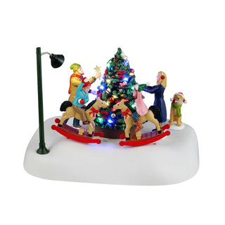 Lemax Caddington Village Accessory: Rockin' Around The Christmas Tree sparkle-castle
