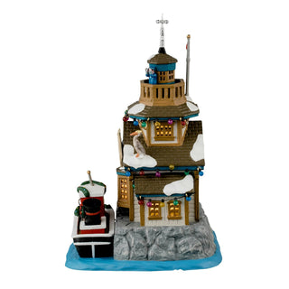 Lemax Plymouth Corners Village: Northstar Cape Harbor Master House sparkle-castle