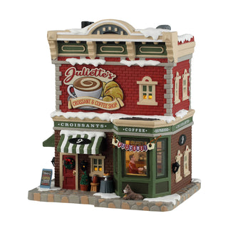 Lemax Caddington Village: Juliette's Croissant & Coffee Shop sparkle-castle