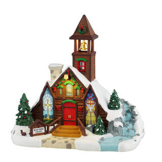 Lemax Vail Village: Bear Creek Chapel sparkle-castle