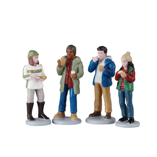 Lemax General Products Accessory: Food Truck Patrons, Set of 4 sparkle-castle