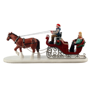 Lemax General Products Village Accessory: Holiday Sleigh Ride sparkle-castle