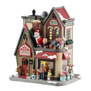 Lemax Caddington Village: The Pet Clothier sparkle-castle