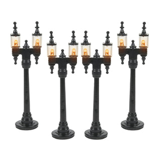 Department 56 Village Supply: Double Street Lamps, Set of 4