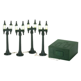 Department 56 Village Supply: Double Street Lamps, Set of 4
