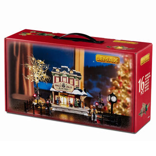 Lemax Caddington Village: Holly Jolly Junction Set sparkle-castle