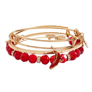 Alex and Ani: The Wizard of Oz™ Dorothy Bangles Set of 3: Gold sparkle-castle