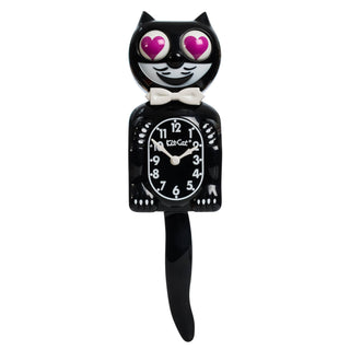 Classic Black Kit Cat Klock - Magenta Heart Limited Edition sparkle-castle