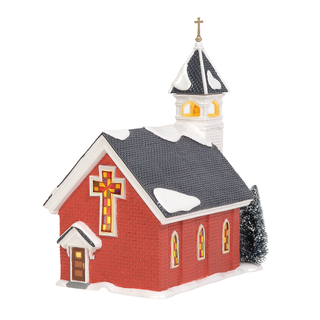 Department 56 Original Snow Village: Mount Olive Church sparkle-castle