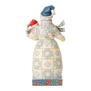 SIGNED - Jim Shore Heartwood Creek: Snowman with Snowbaby Figurine sparkle-castle