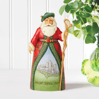 Jim Shore Heartwood Creek: Irish Santa Figurine sparkle-castle