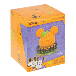 Department 56 Disney Snow Village Halloween Accessory: Mickey's Town Center Pumpkin sparkle-castle