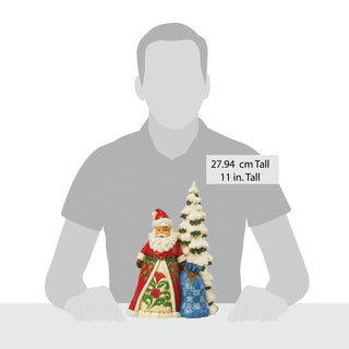 Jim Shore Heartwood Creek: Santa With Tree Figurine sparkle-castle