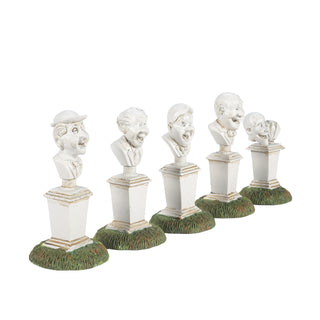 Department 56 Disney Snow Village Halloween Accessory: Haunted Mansion Singing Busts, Set of 5 sparkle-castle
